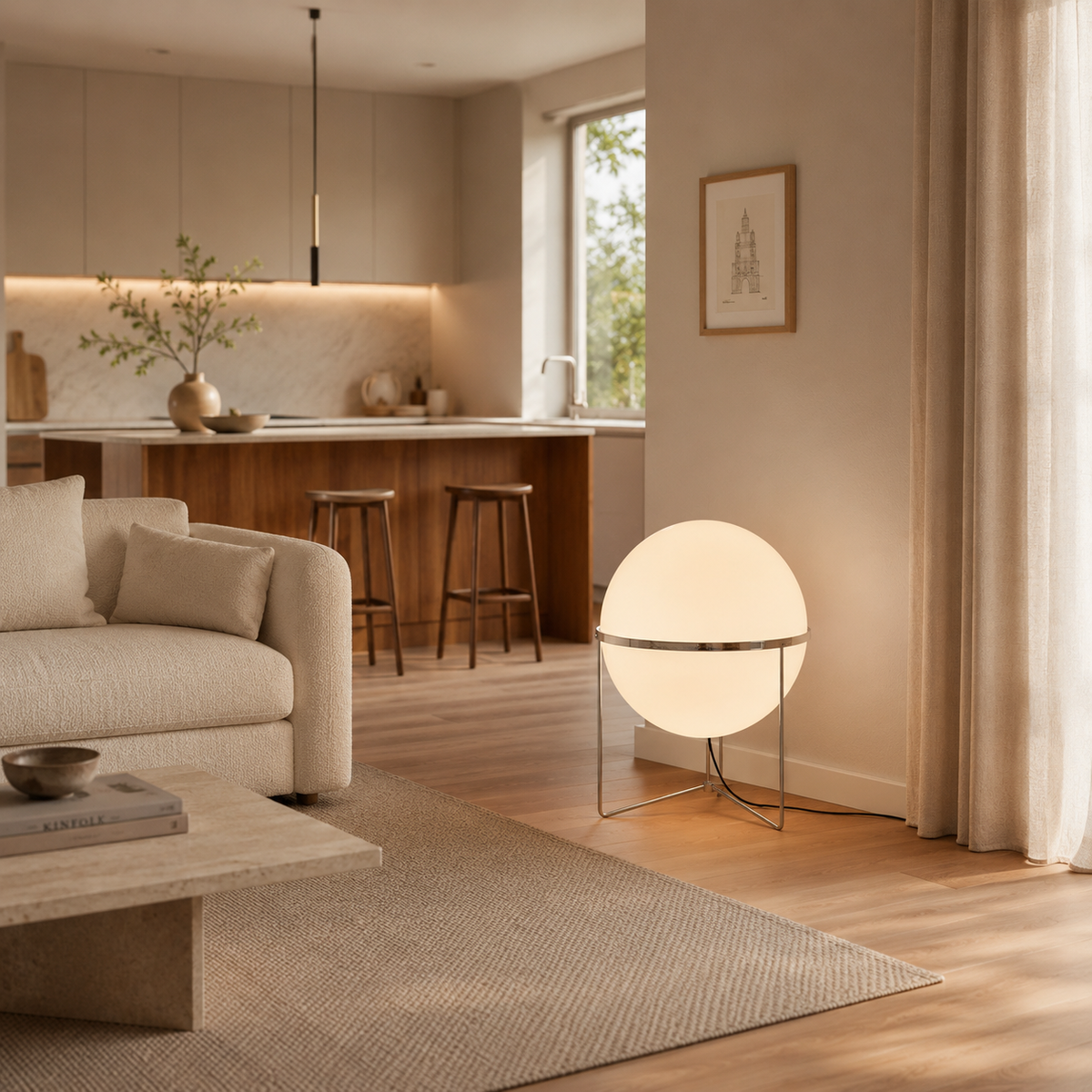 Elegant gulvlampe Korelle