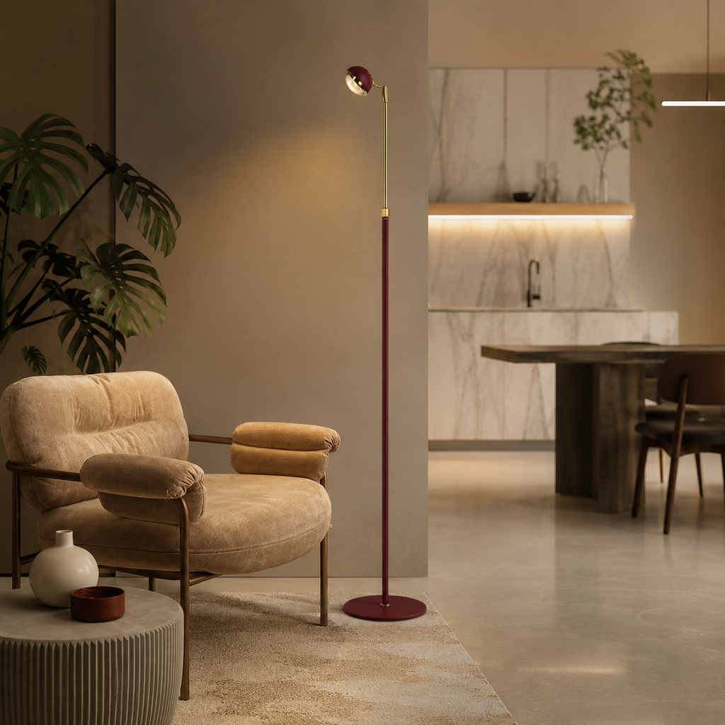 Slim Adjustable LED Floor Lamp Korel - Lamps | The Light Edition