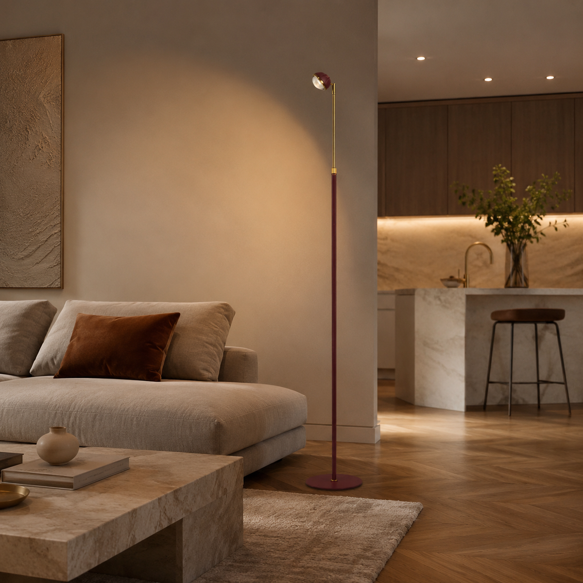 Slim Adjustable LED Floor Lamp Korel - Lamps | The Light Edition
