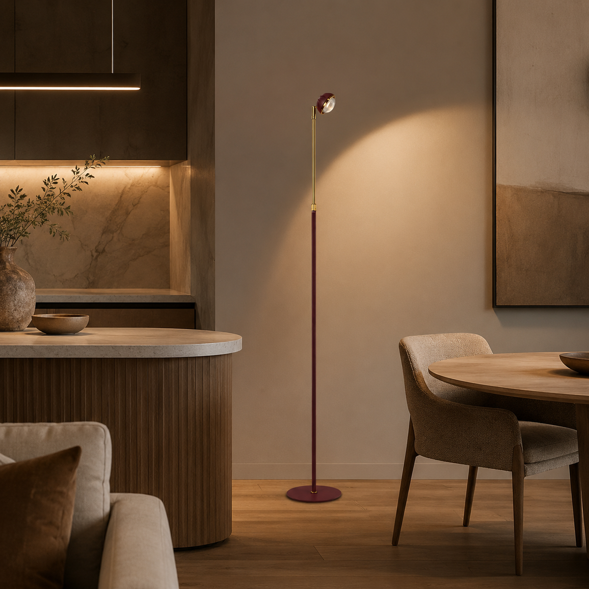 Slim Adjustable LED Floor Lamp Korel - Lamps | The Light Edition