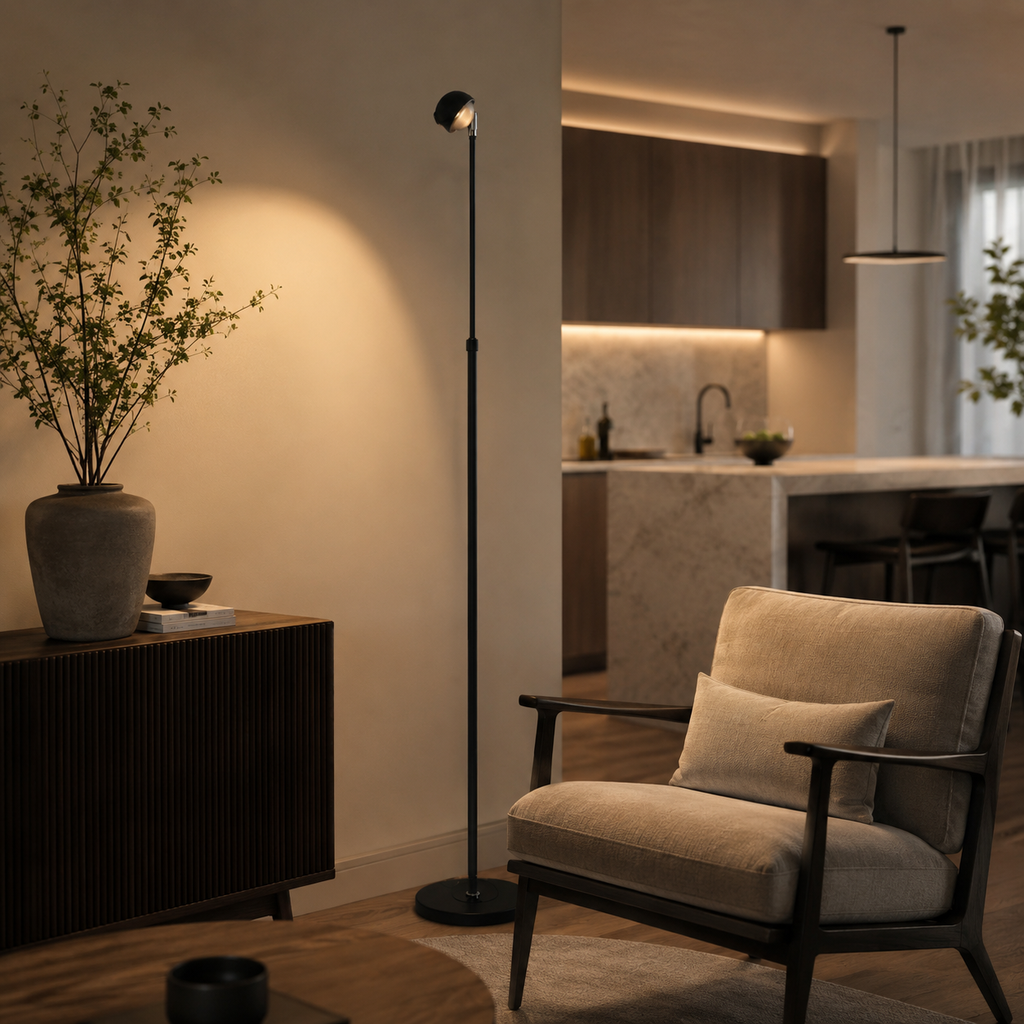Slim Adjustable LED Floor Lamp Korel - Lamps | The Light Edition