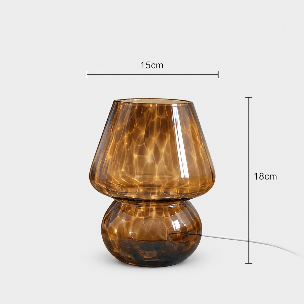 Amber Glass Mushroom Table Lamp Koriva - Lamps | The Light Edition