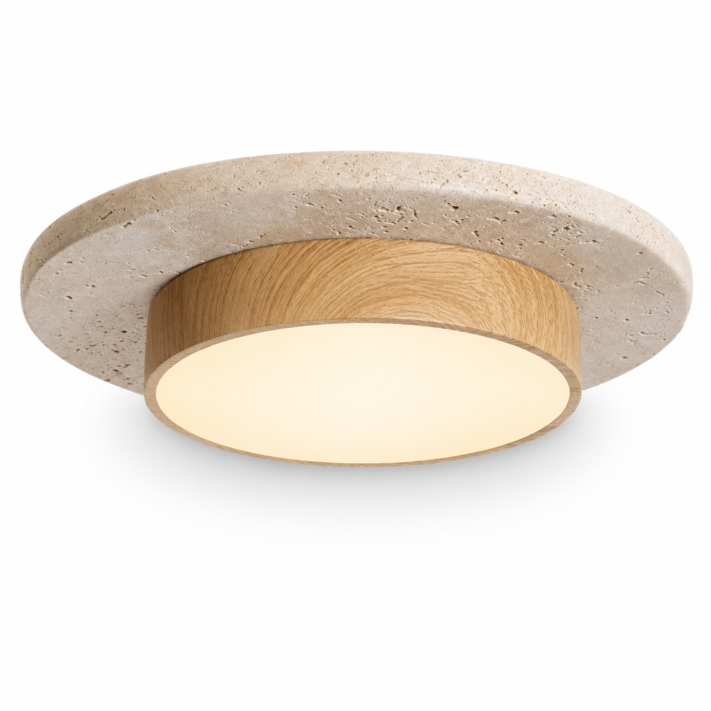 Travertine Wood LED Ceiling Light Monane - Ceiling Lights | The Light Edition