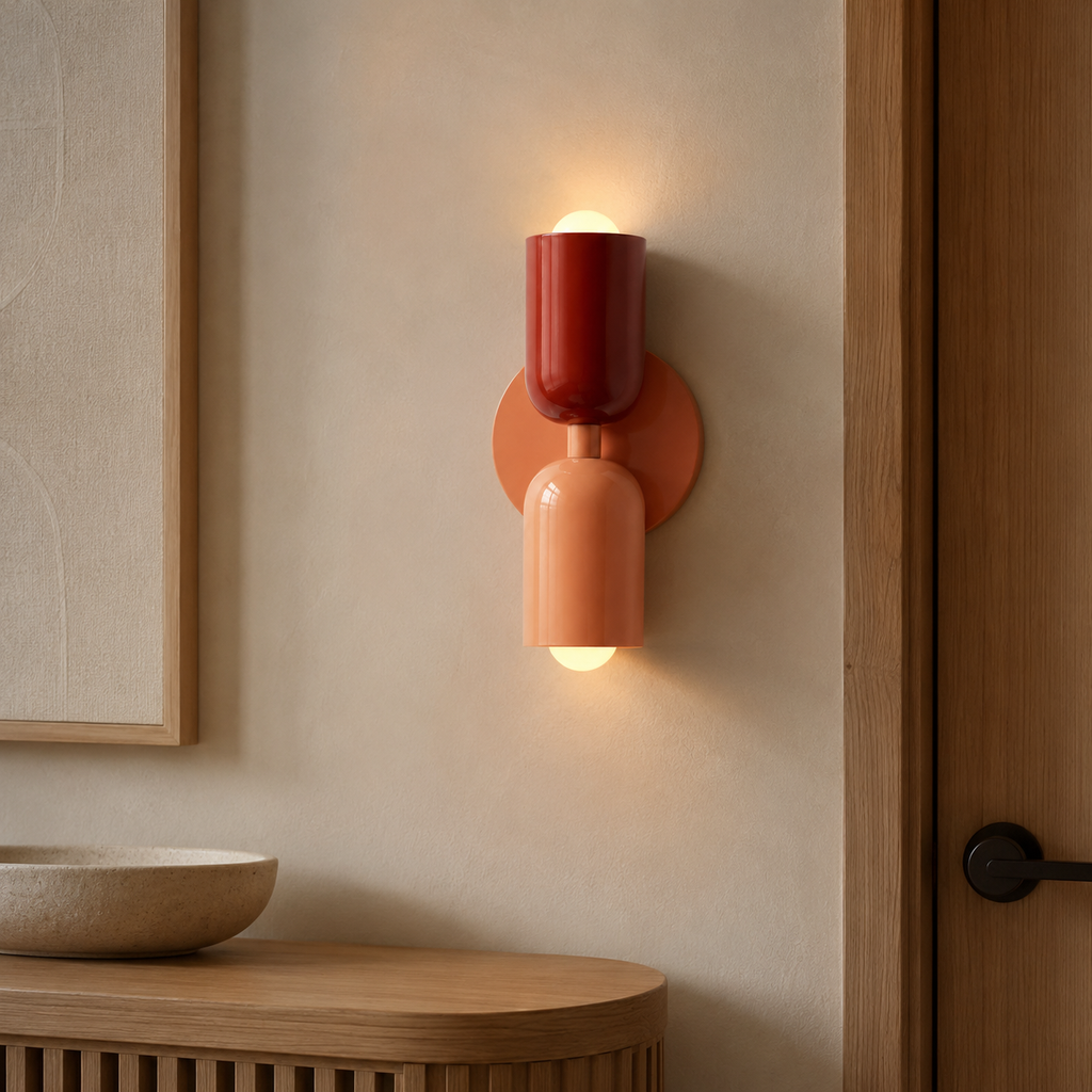Lyserød genopladelig touch-bordlampe Koria