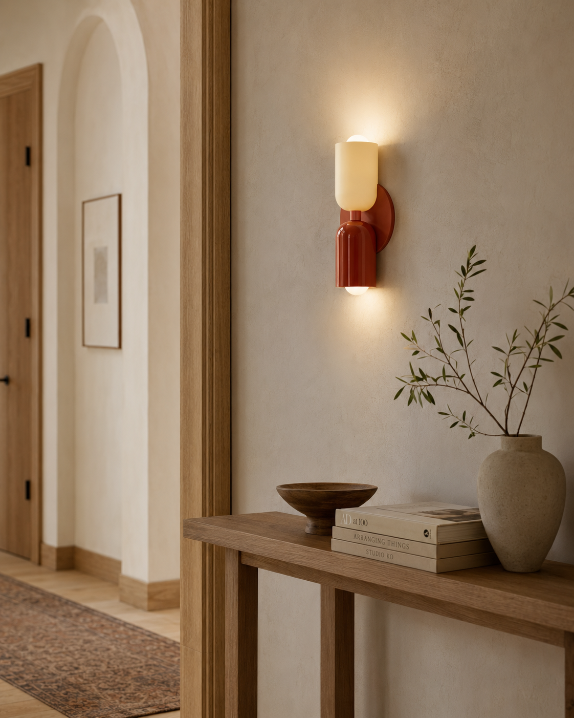Lyserød genopladelig touch-bordlampe Koria