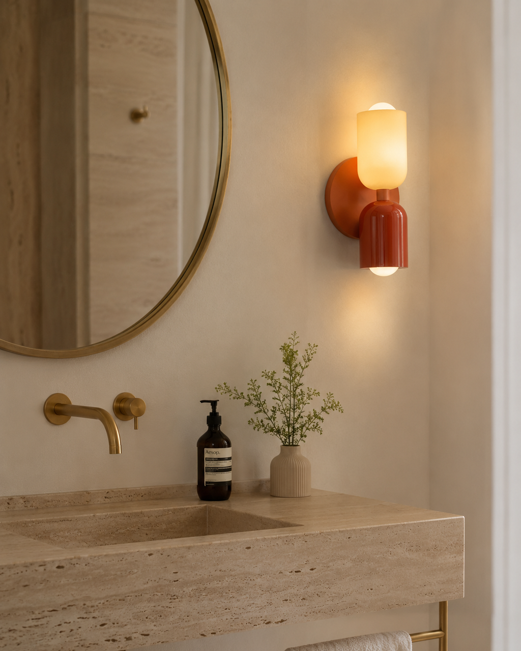 Lyserød genopladelig touch-bordlampe Koria