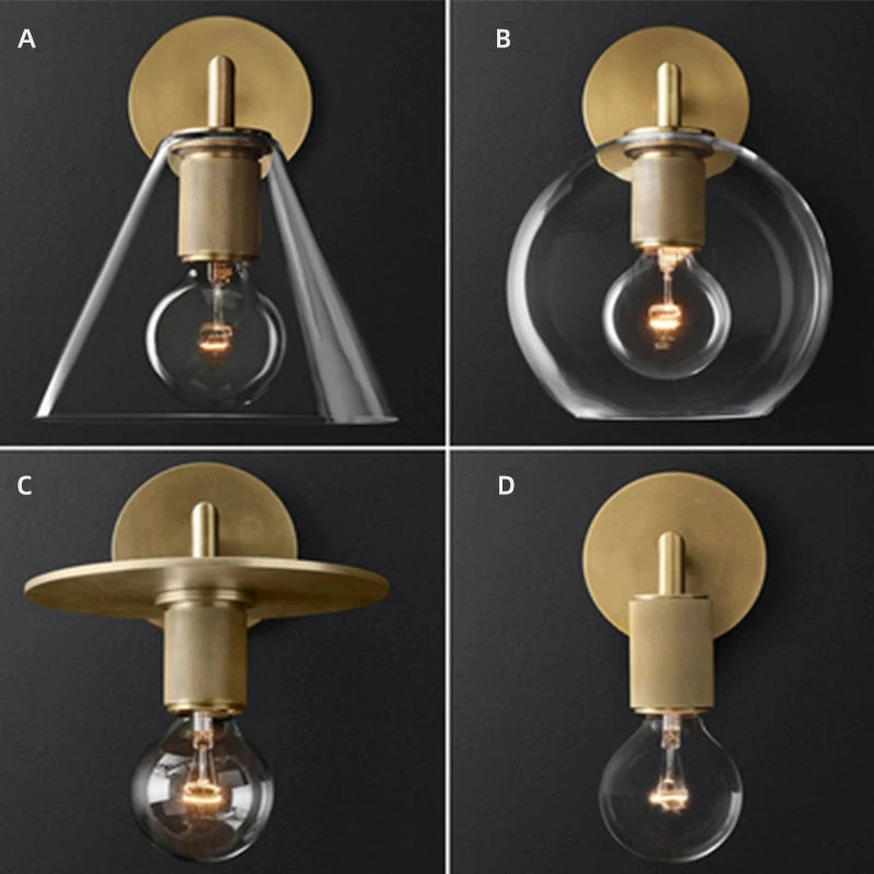 Brass Wall Light Brenna