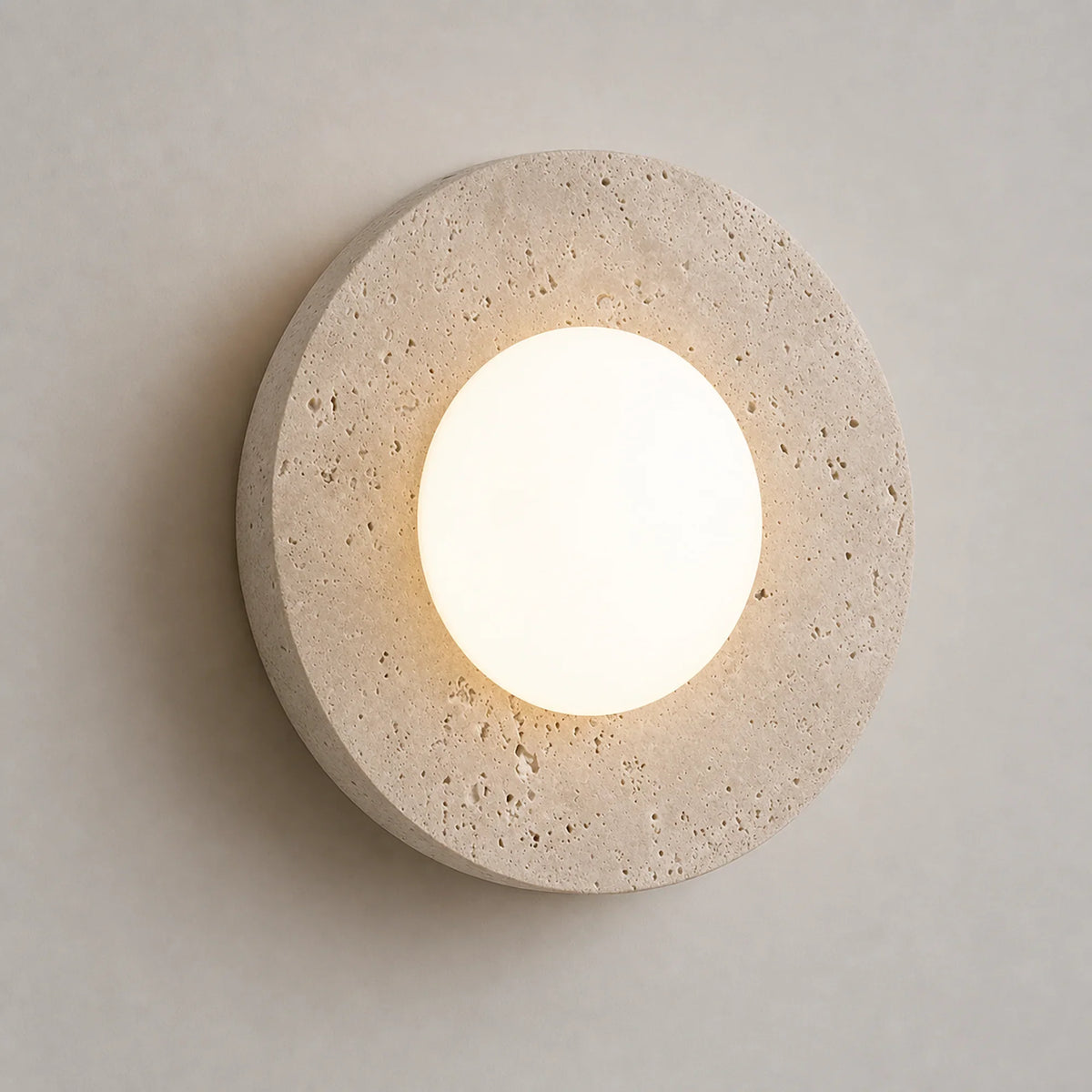 Travertine Globe Wall Light Ombria
