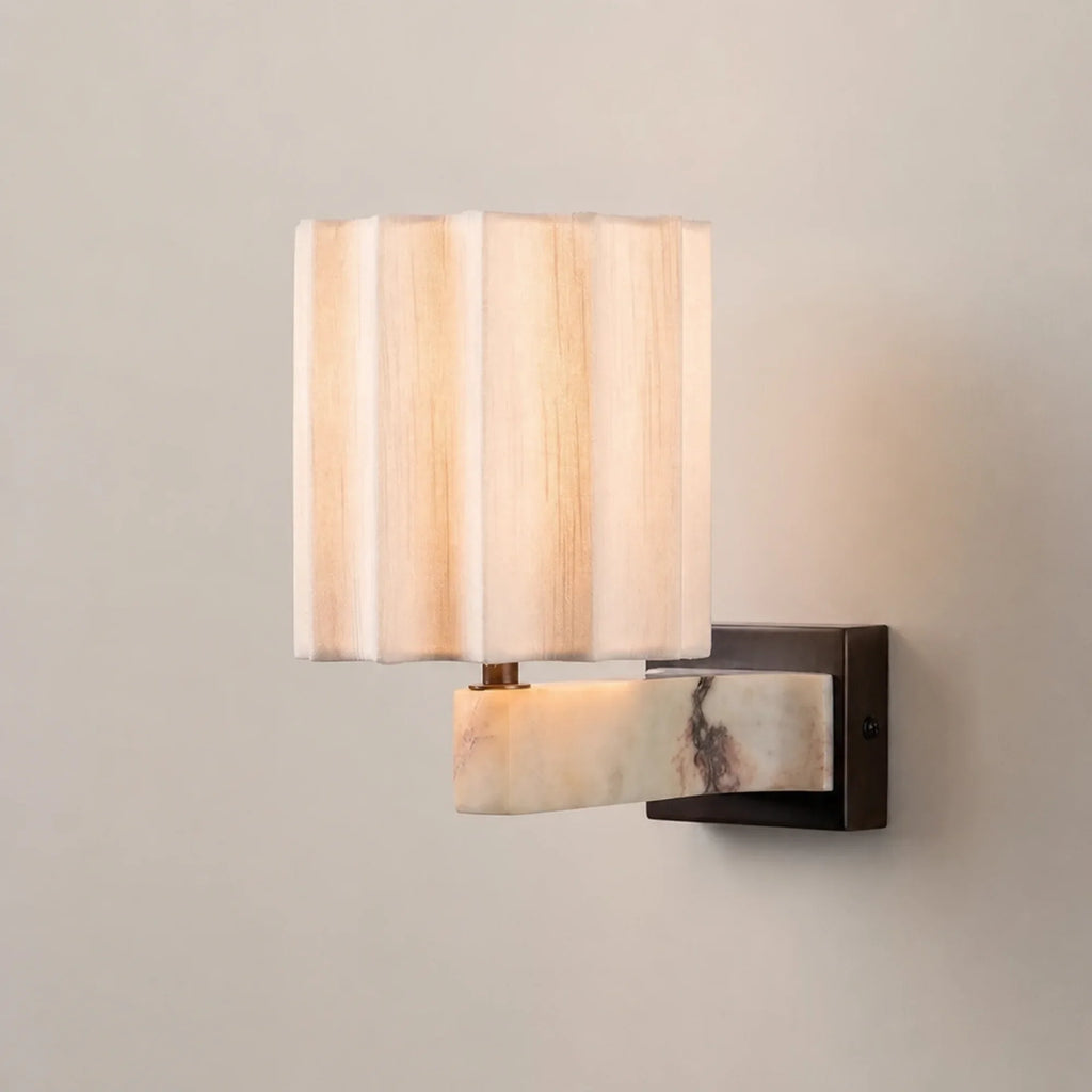 Marble Pleated Wall Light Mirella