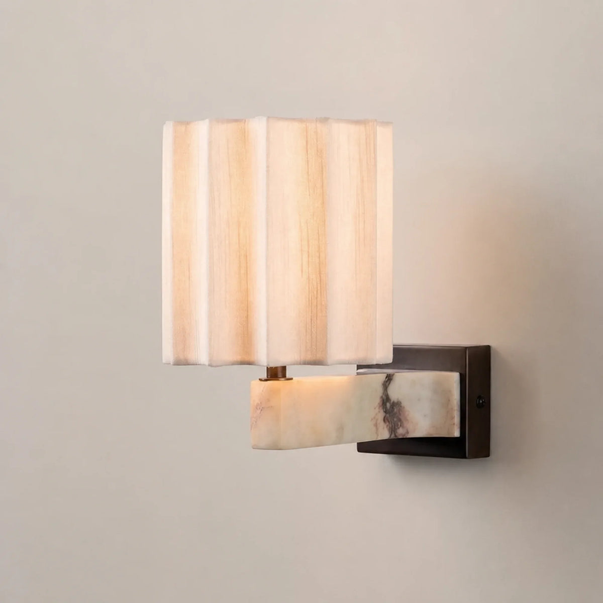 Marble Pleated Wall Light Mirella