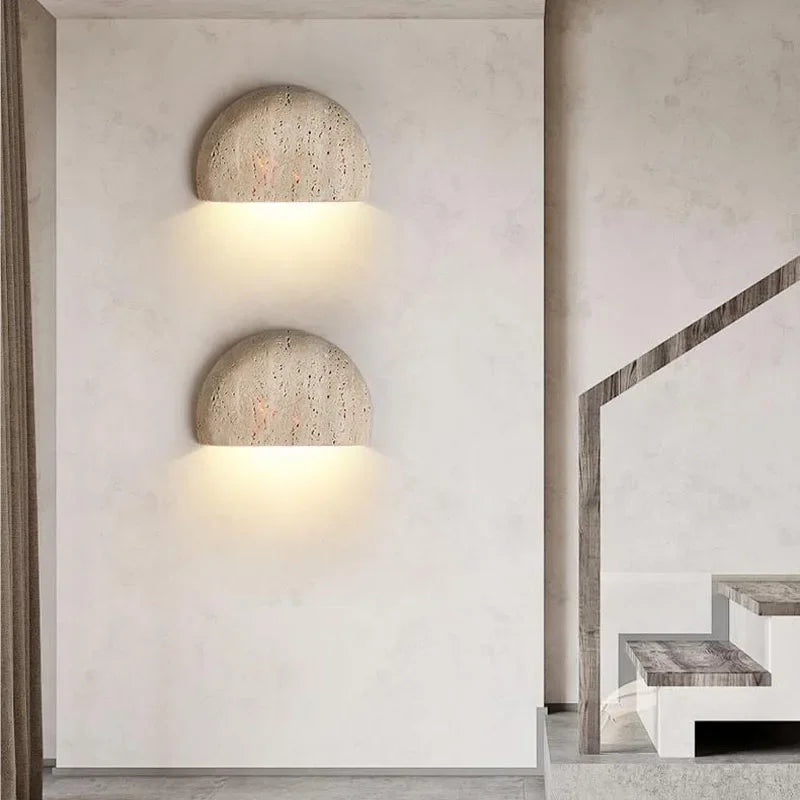 Travertine Half Moon Wall Light Talira - Wall Lights | The Light Edition