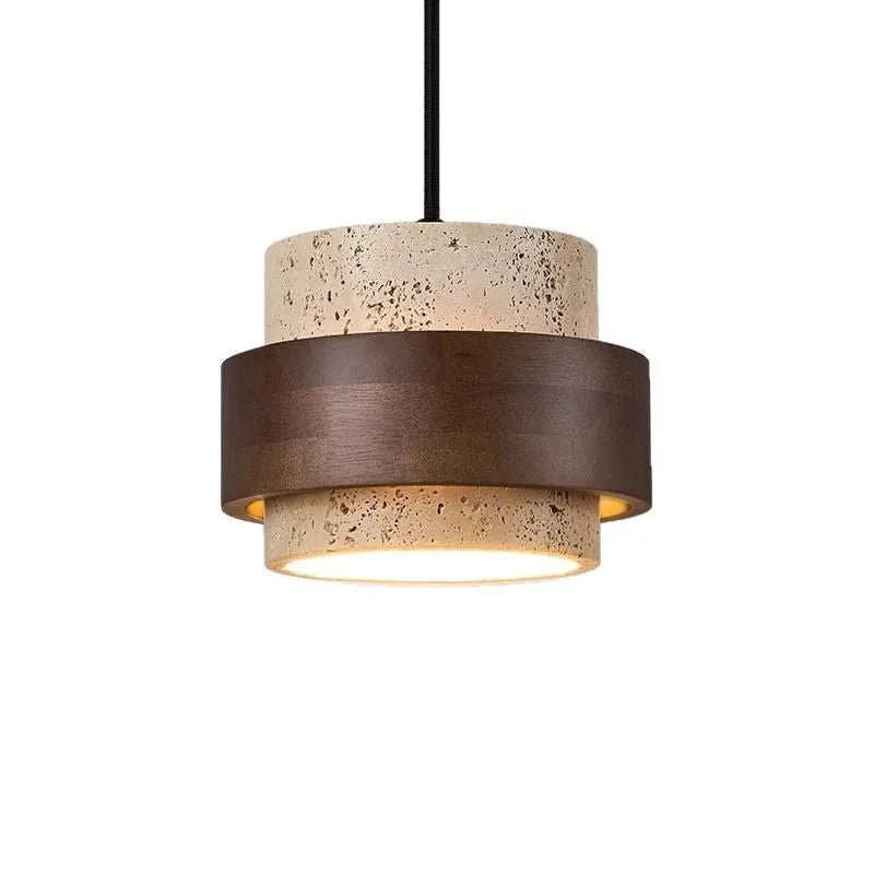 Stone and Wood Linear Pendant Light Mira - Lighting | The Light Edition