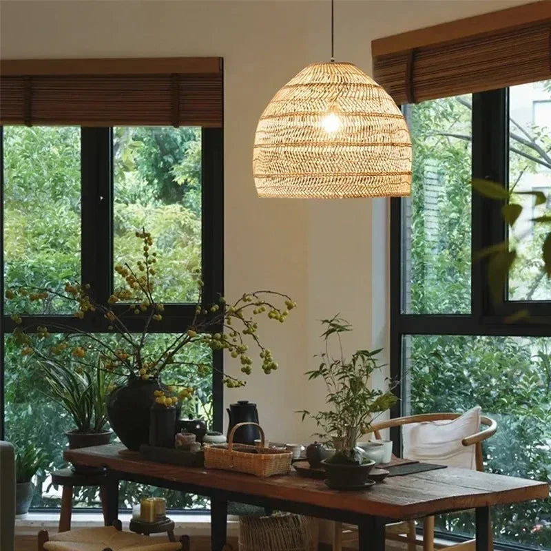 Rattan Dome Pendant Light Rathena