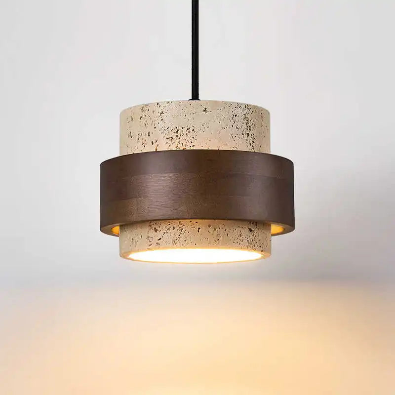 Stone and Wood Linear Pendant Light Mira - Lighting | The Light Edition