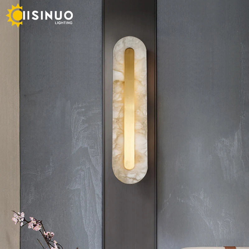 Marble Copper Wall Light Marvela