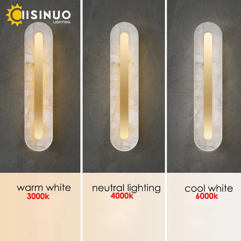 Marble Copper Wall Light Marvela