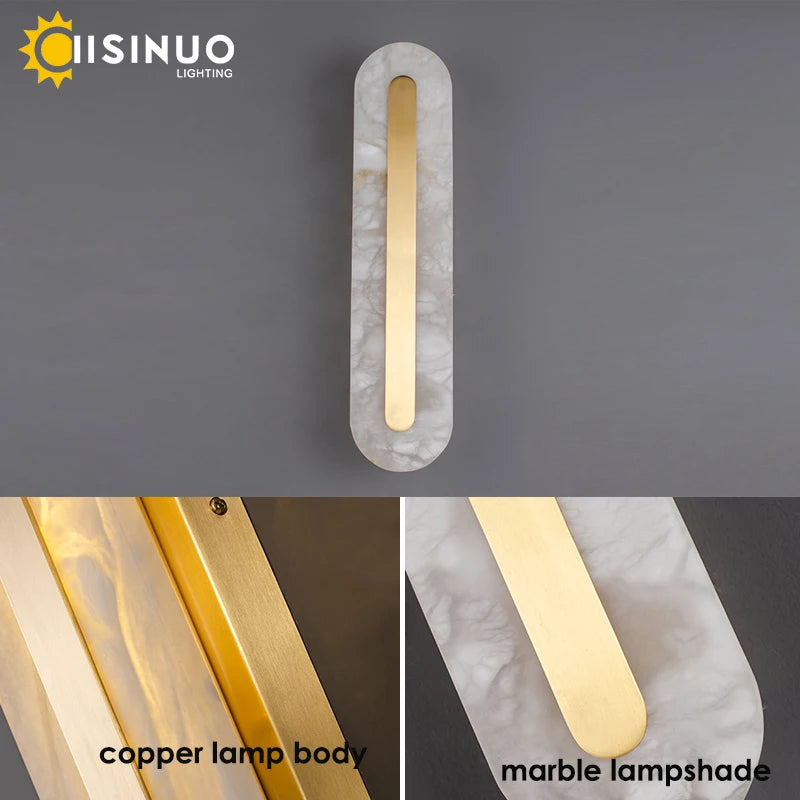 Marble Copper Wall Light Marvela