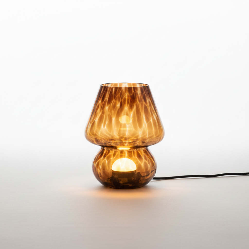 Amber Glass Mushroom Table Lamp Koriva - Lamps | The Light Edition