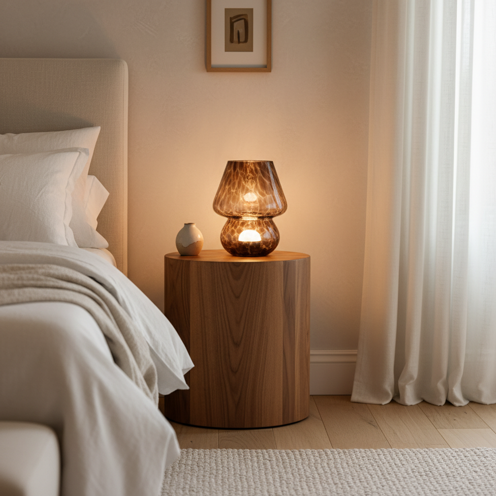 Amber Glass Mushroom Table Lamp Koriva - Lamps | The Light Edition