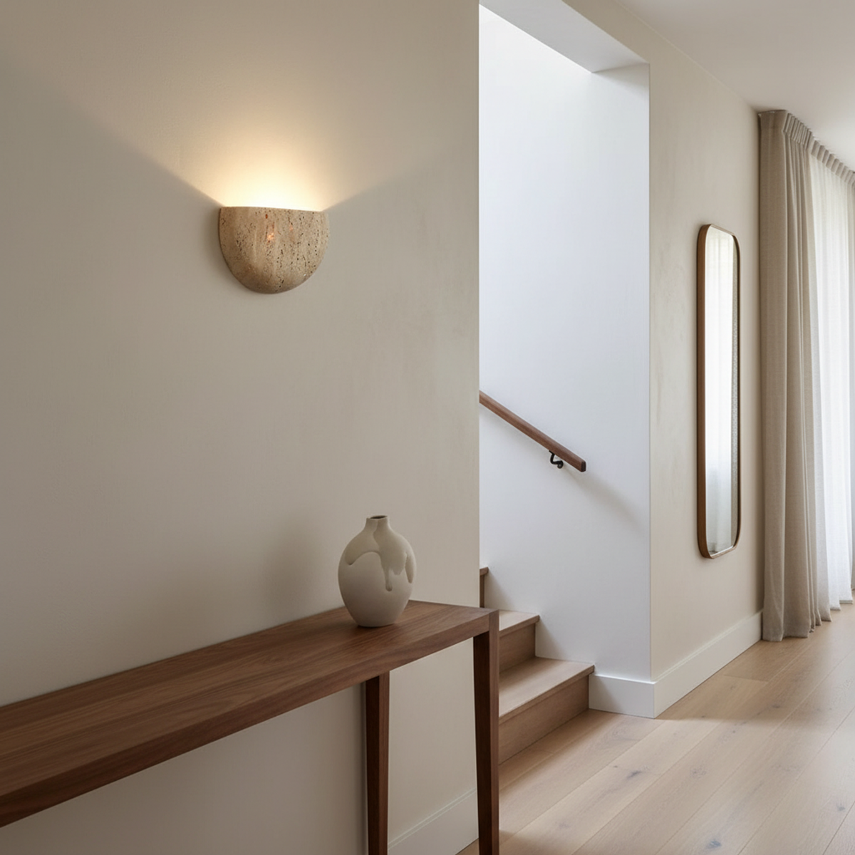 Travertine Half Moon Wall Light Talira - Wall Lights | The Light Edition