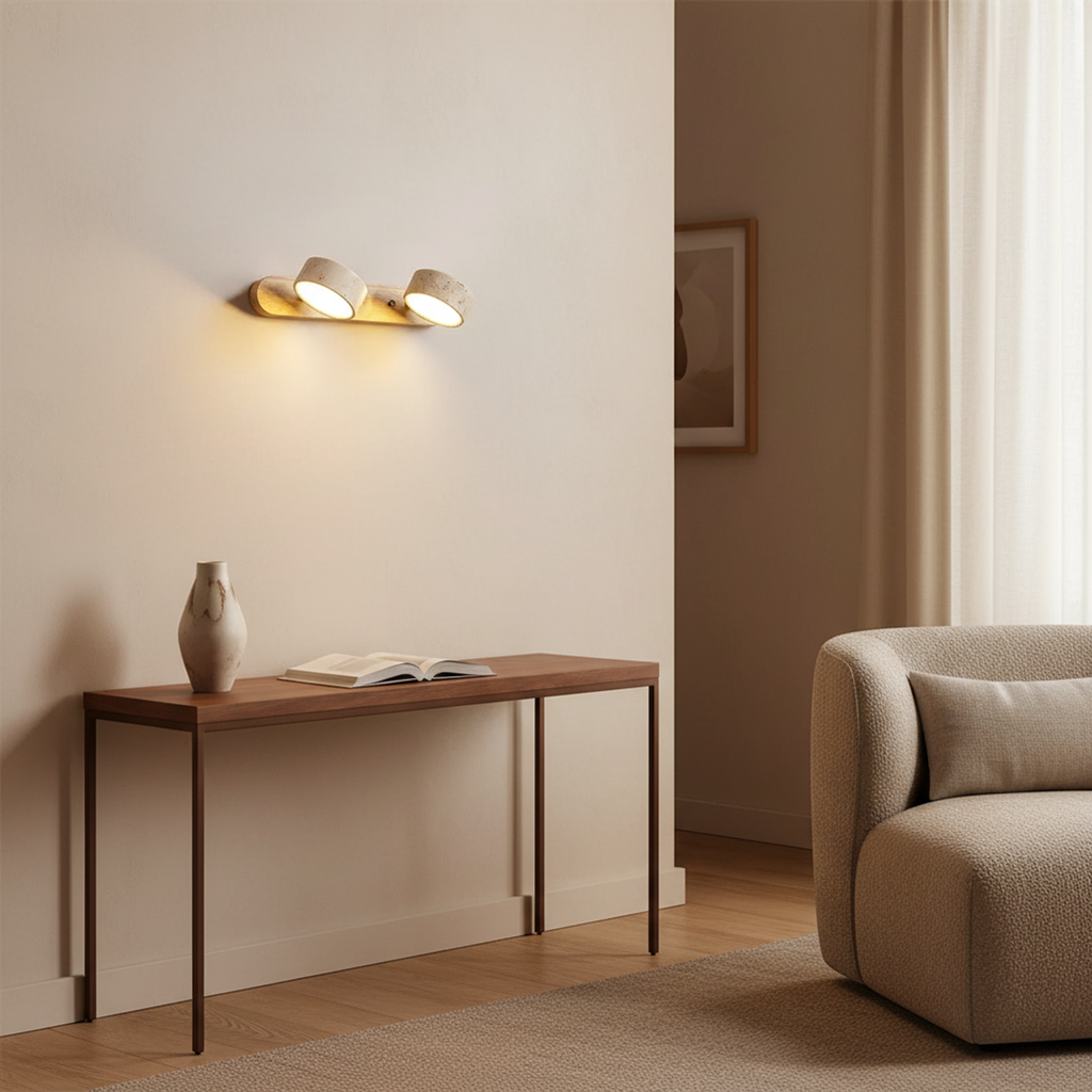 Nordic Wooden Double Head Wall Light Monina - Wall Lights | The Light Edition