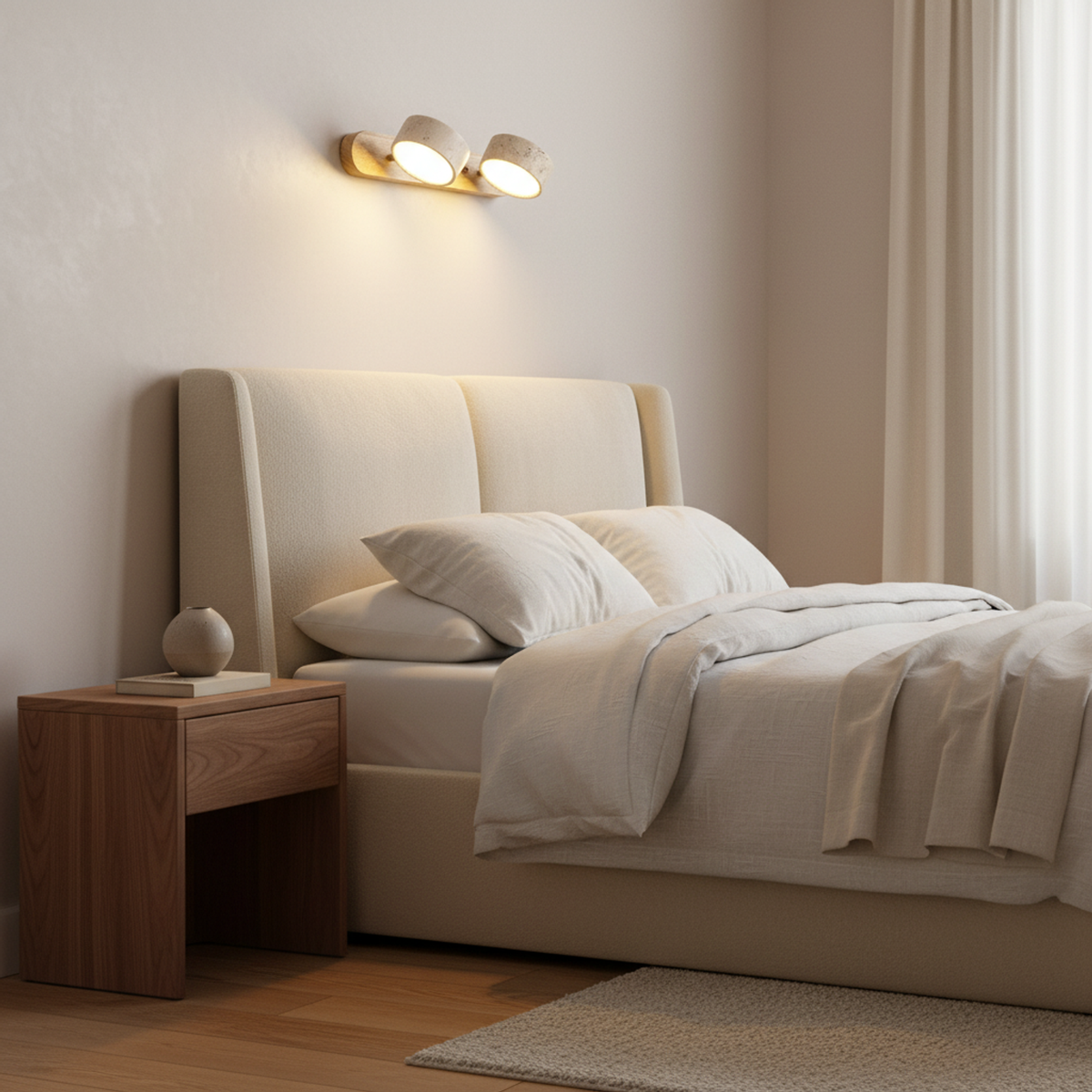 Nordic Wooden Double Head Wall Light Monina - Wall Lights | The Light Edition