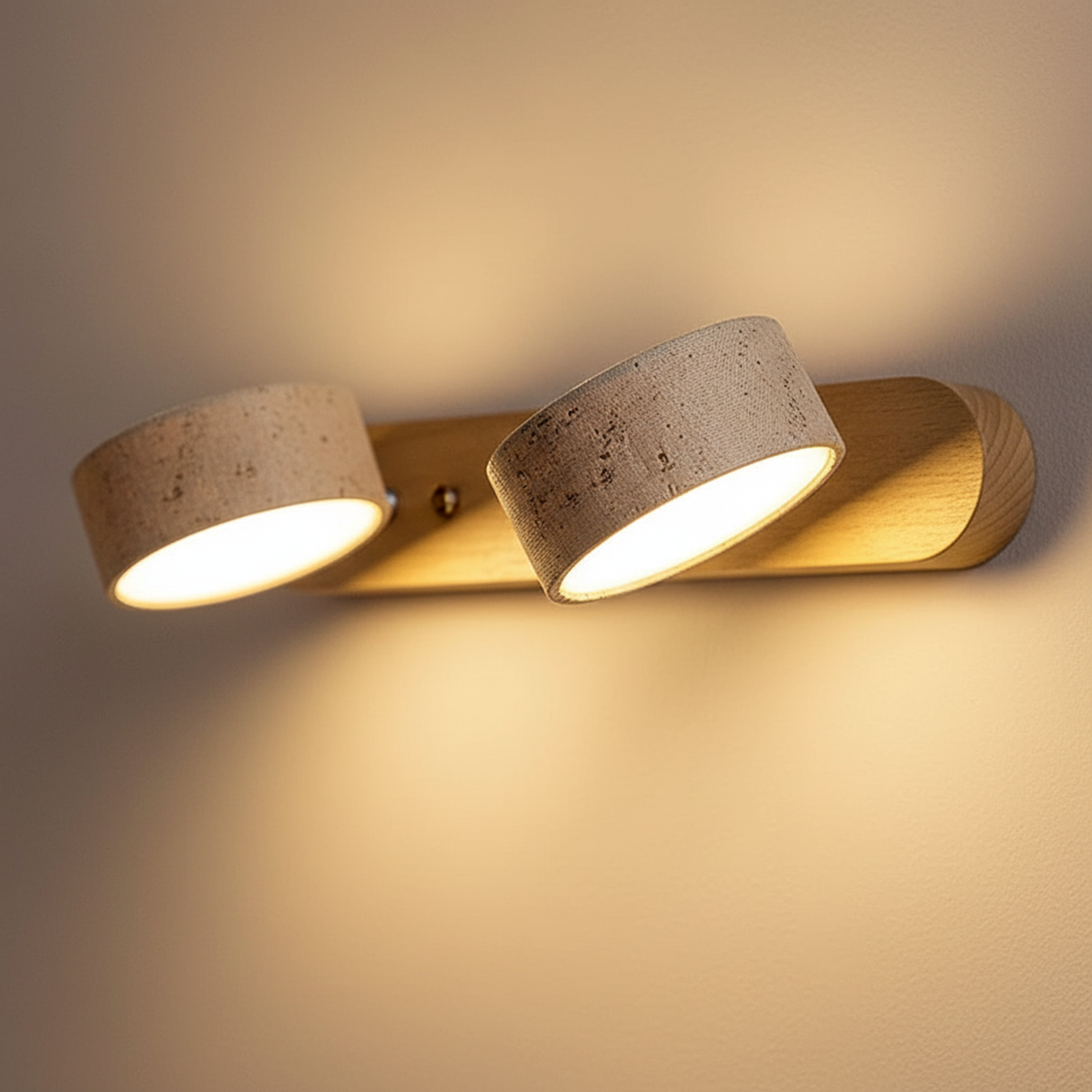 Nordic Wooden Double Head Wall Light Monina - Wall Lights | The Light Edition