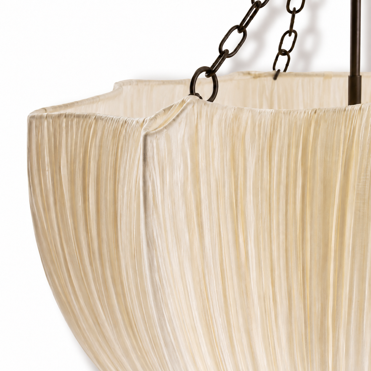Pleated Fabric Petal Chandelier Serenna