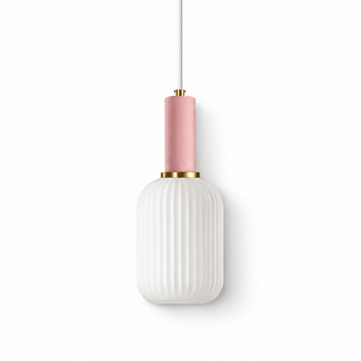 Loftlampe i opalglas og messing Opalia