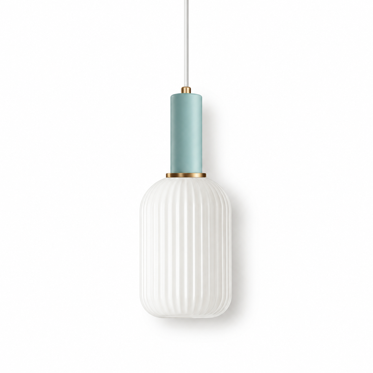 Loftlampe i opalglas og messing Opalia