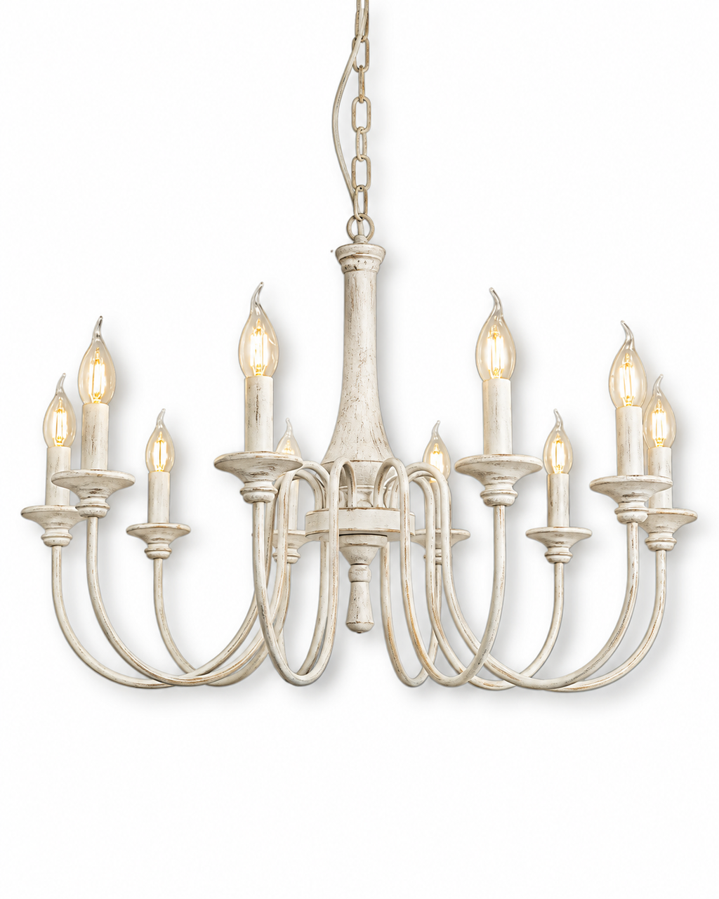 Wooden Candle Chandelier Ravenna
