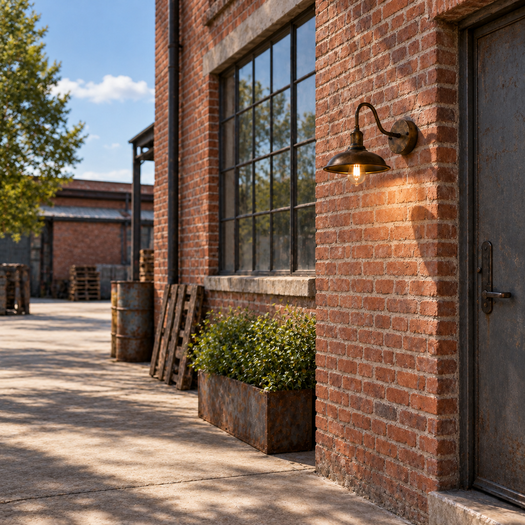 Industrial Gooseneck Outdoor Wall Light Torvina