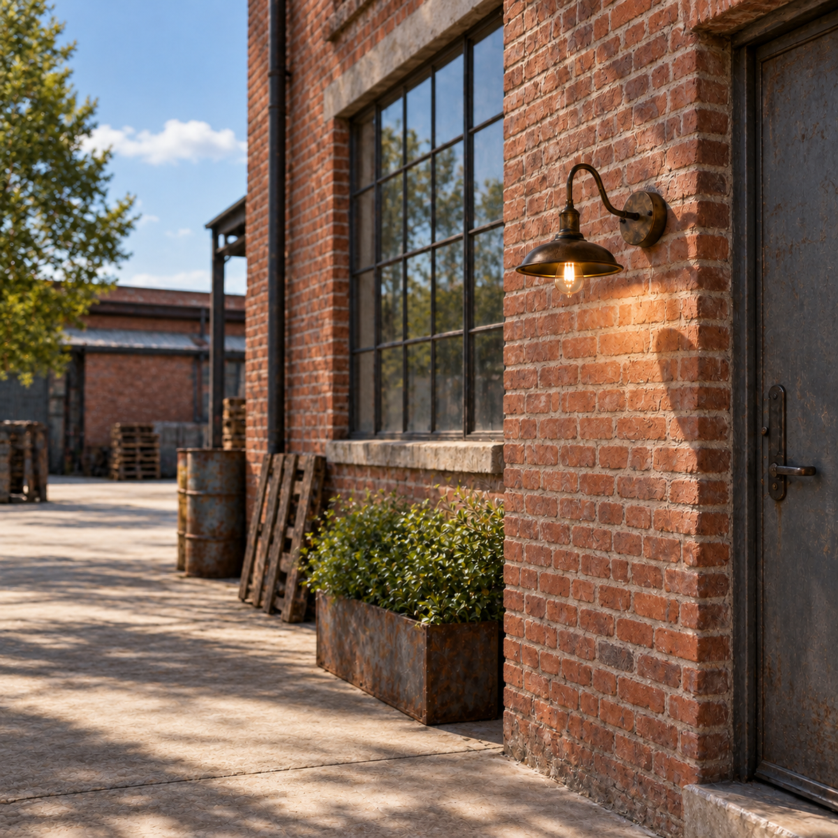 Industrial Gooseneck Outdoor Wall Light Torvina