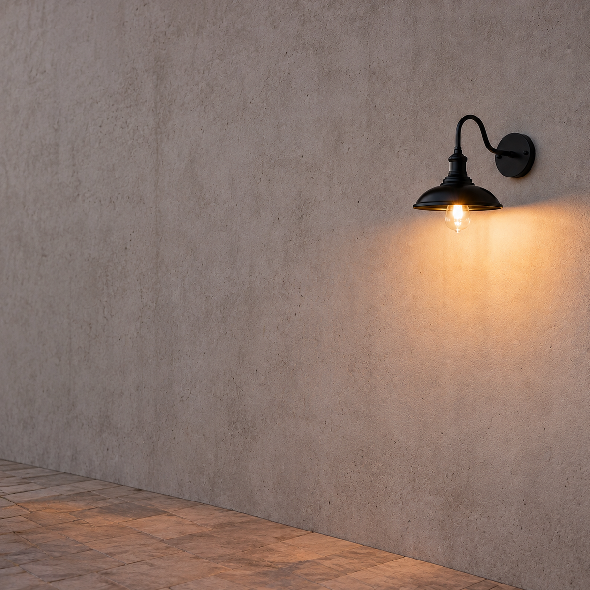 Industrial Gooseneck Outdoor Wall Light Torvina