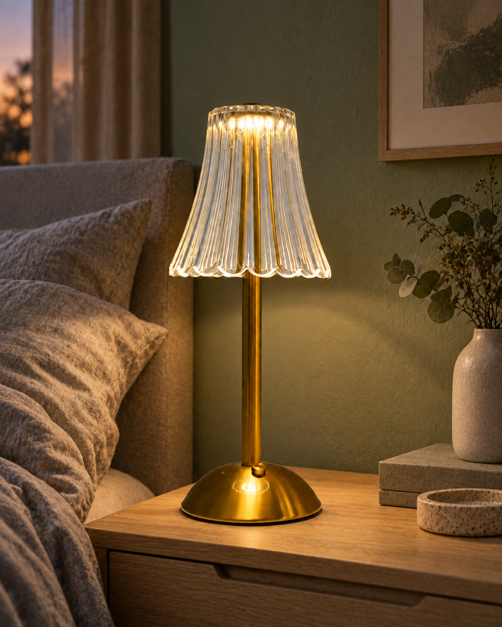 Crystal Cut Shade Table Lamp Orvina