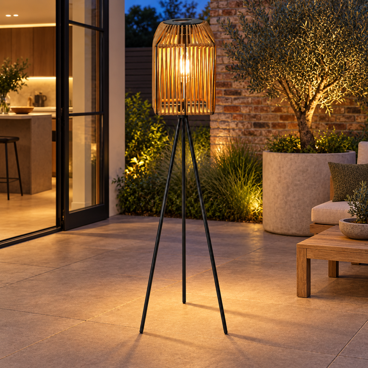 Trebenet gulvlampe Stelna