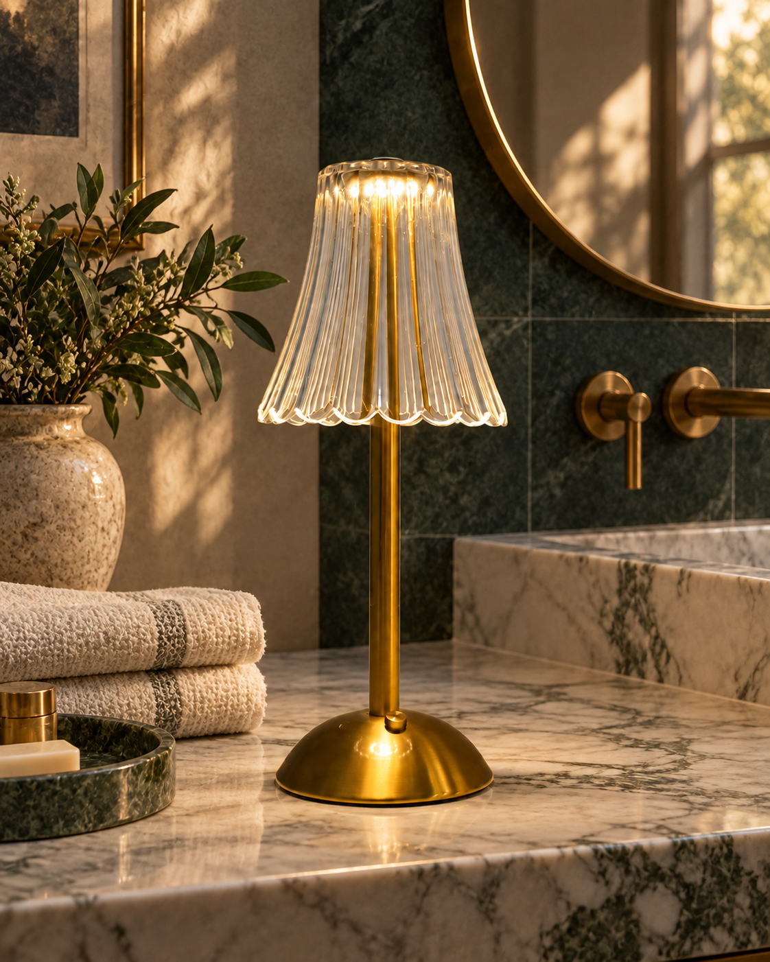 Ribbed Cone Shade Table Lamp Selvina