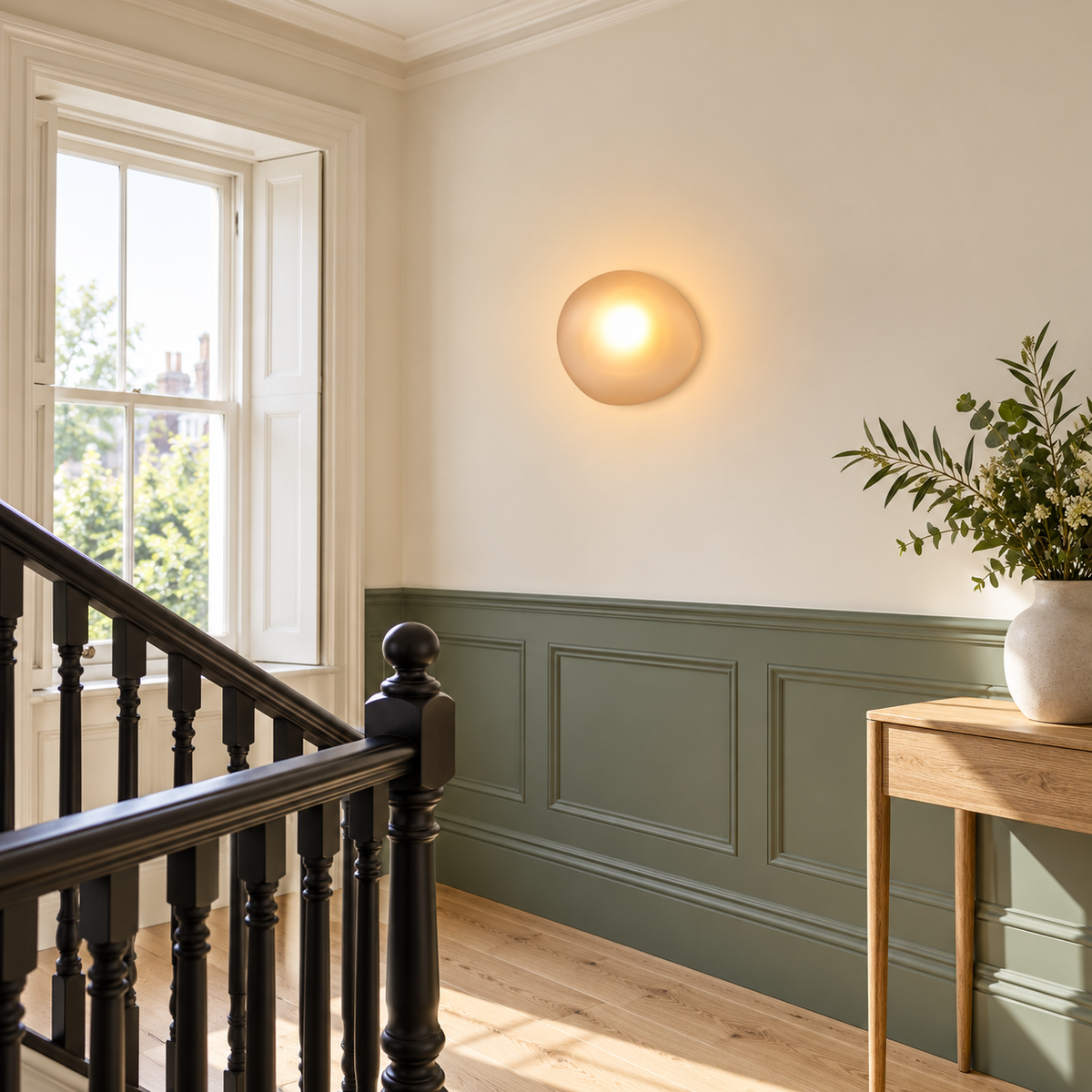 Væglampe i alabast Alvena