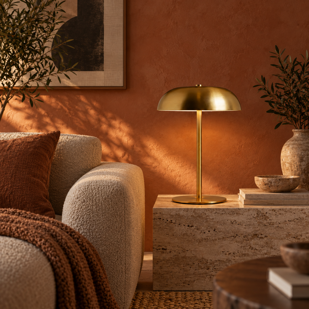 Rechargeable Metal Dome Table Lamp Celisa