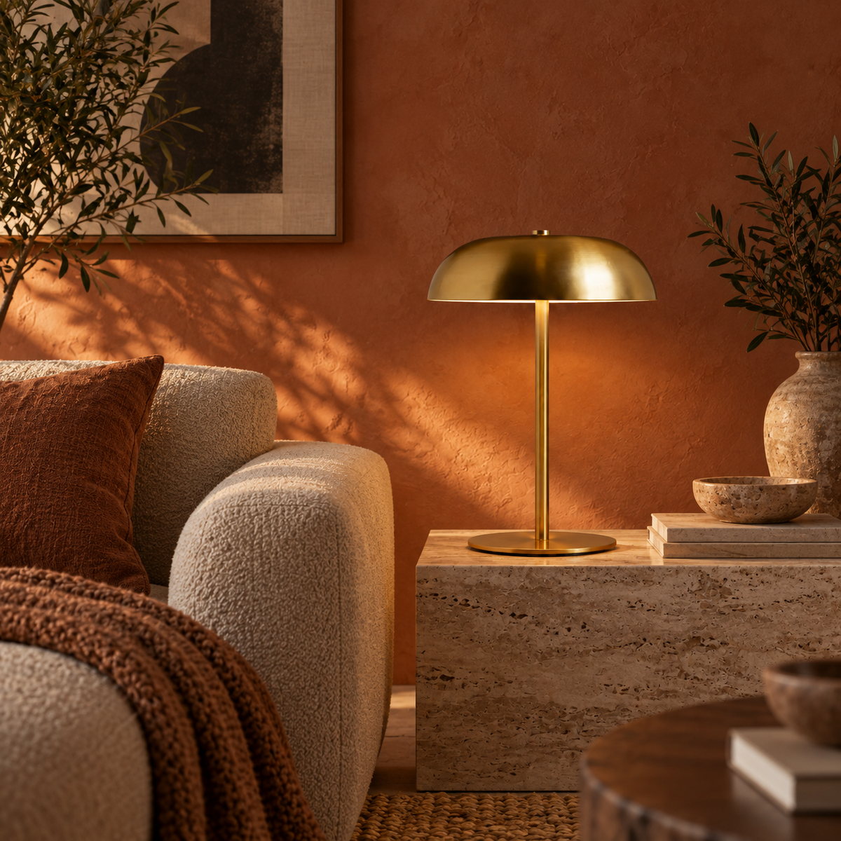 Rechargeable Metal Dome Table Lamp Celisa
