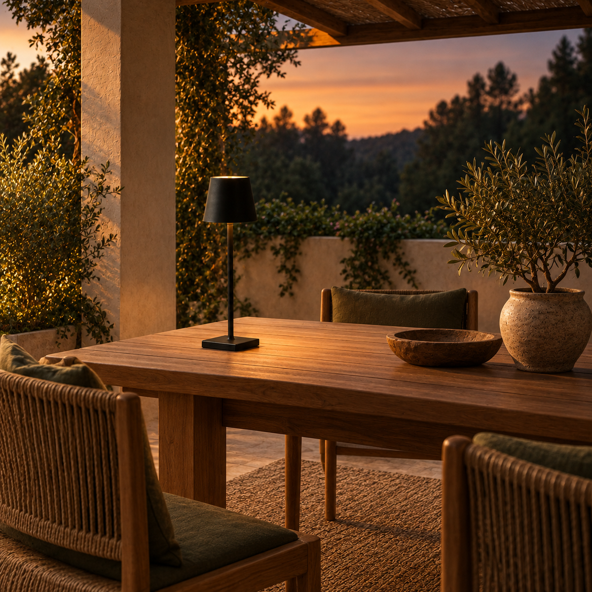 Rechargeable Slim Cone Table Lamp Doriva