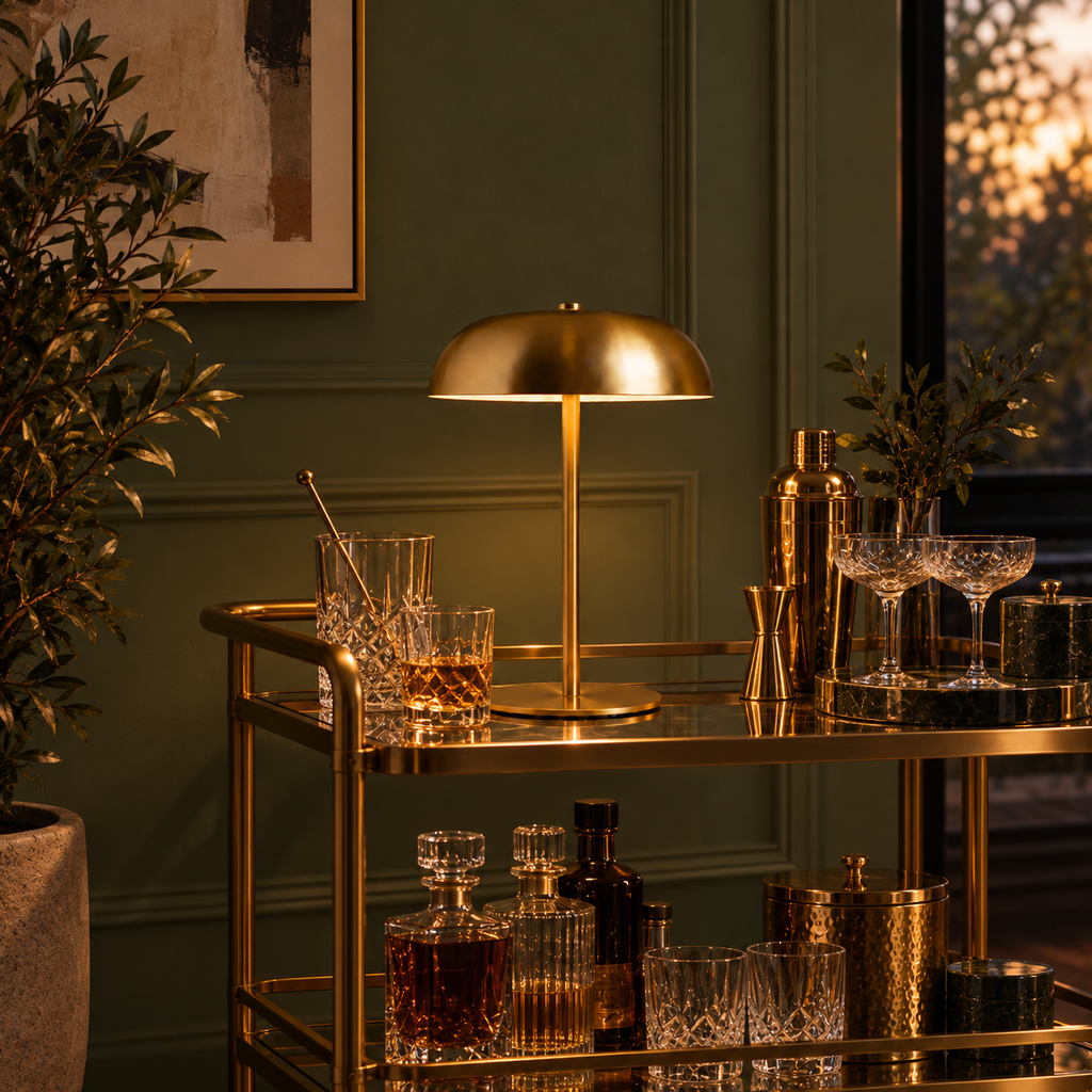 Rechargeable Metal Dome Table Lamp Celisa