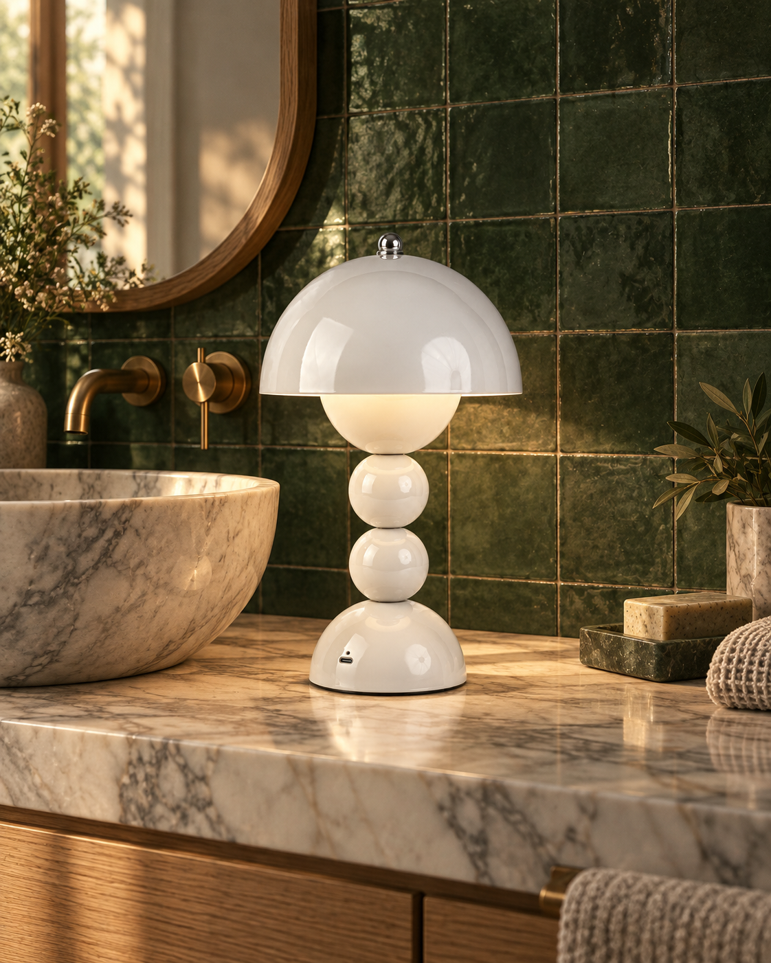 Rechargeable Mushroom Table Lamp Avenna