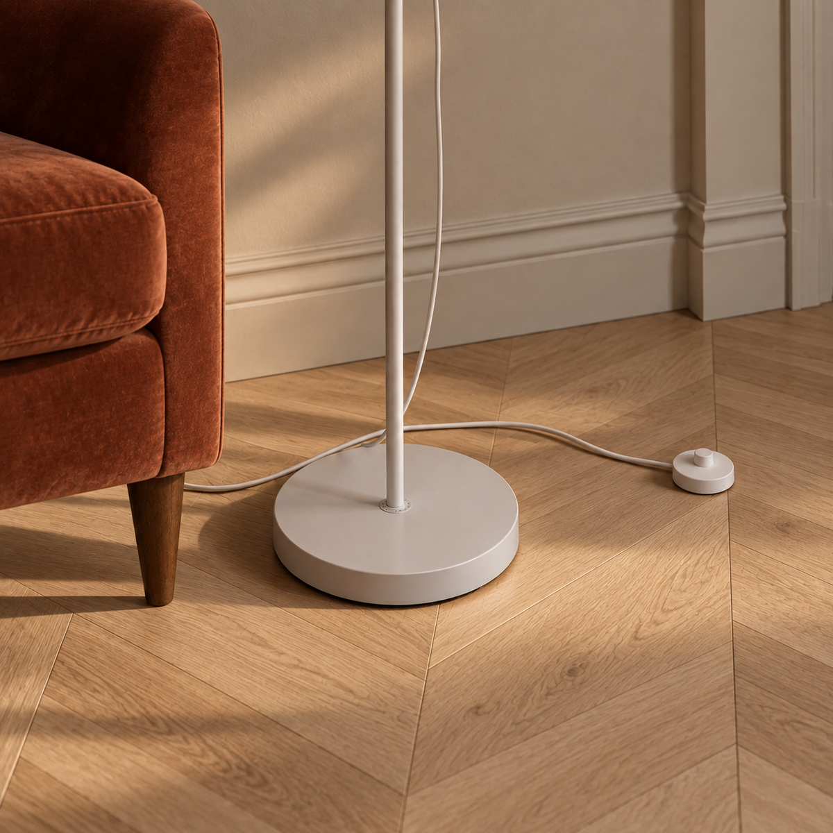 White Double Head Reading Floor Lamp Arlena