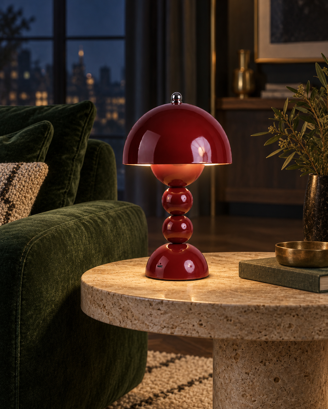 Rechargeable Mushroom Table Lamp Avenna