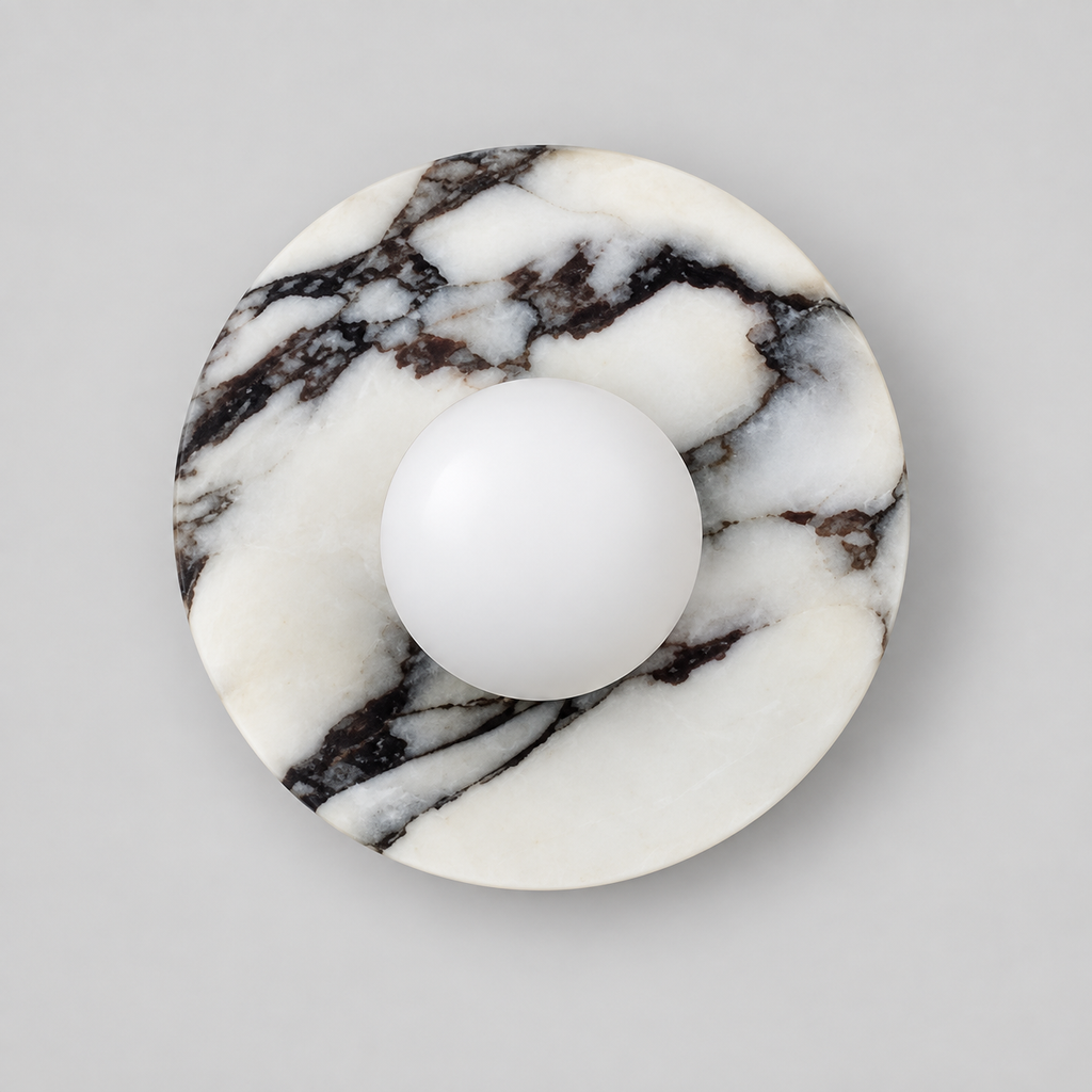 Callix Nordic Marble Wall Light 25cm, Fond neutre